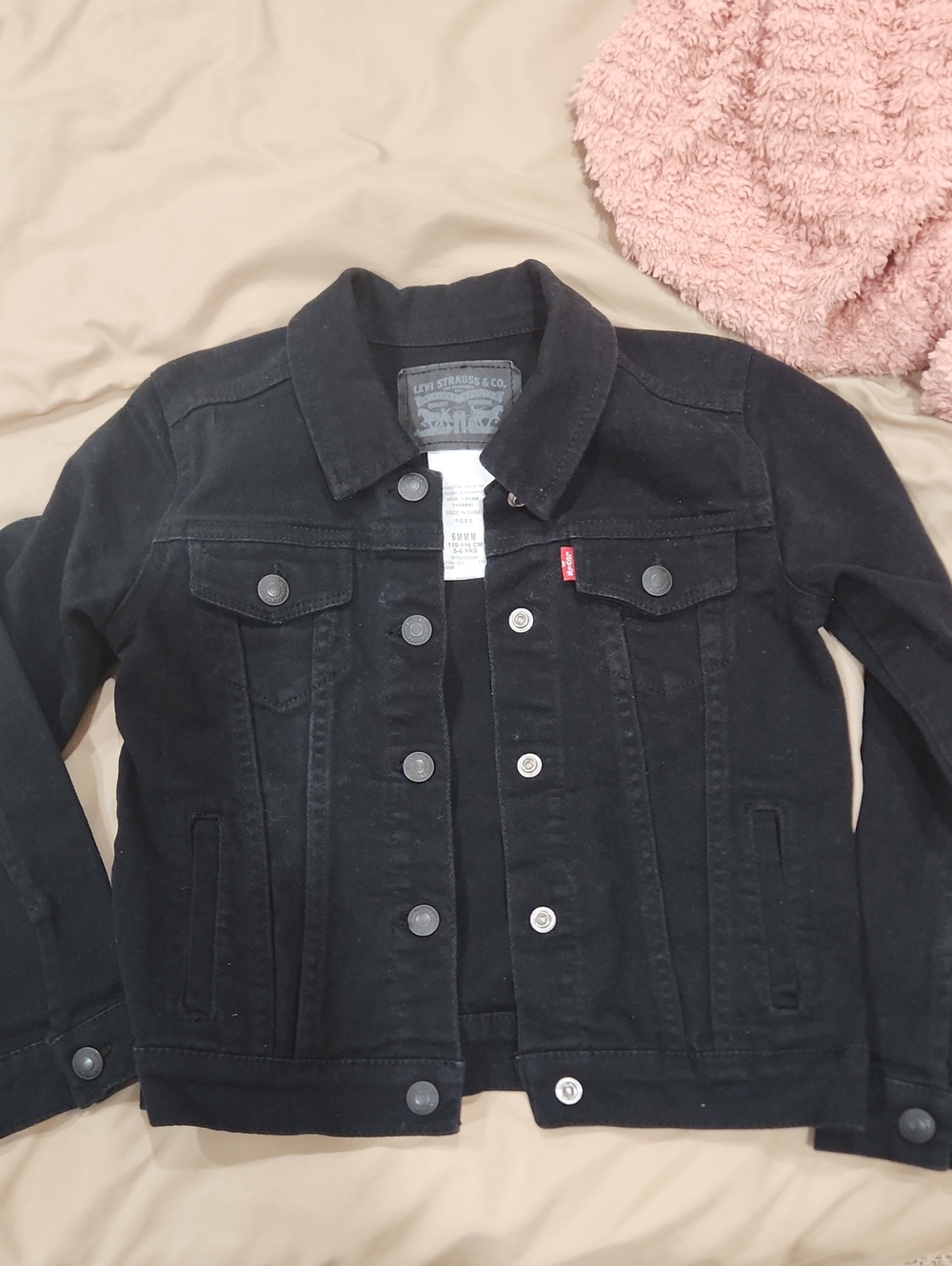 Levi's Kids Black Denim Trucker Jacket
